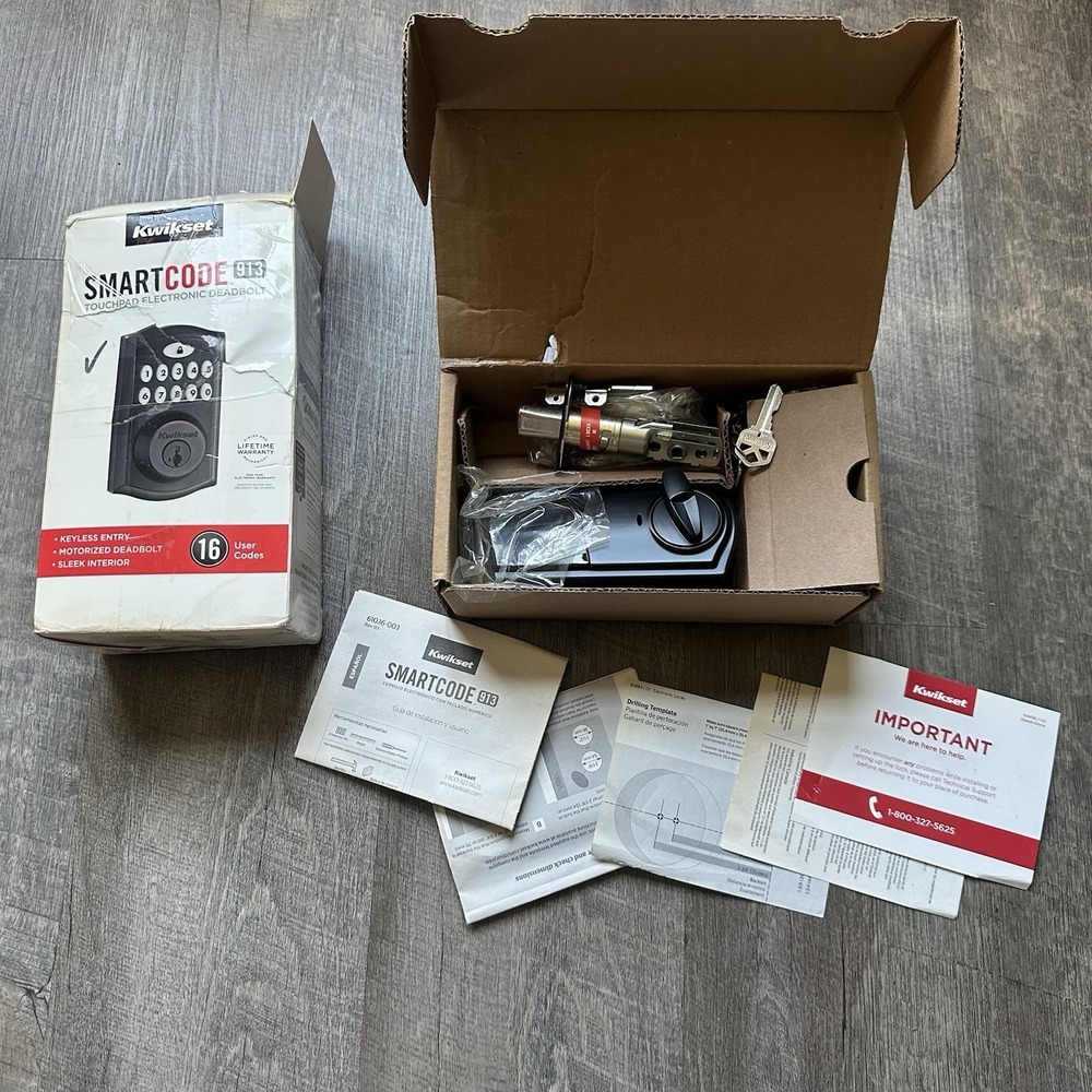 Kwikset Smartcode 913 Touchpad Electronic Deadbolt Keyless Entry‎ Silver Metal